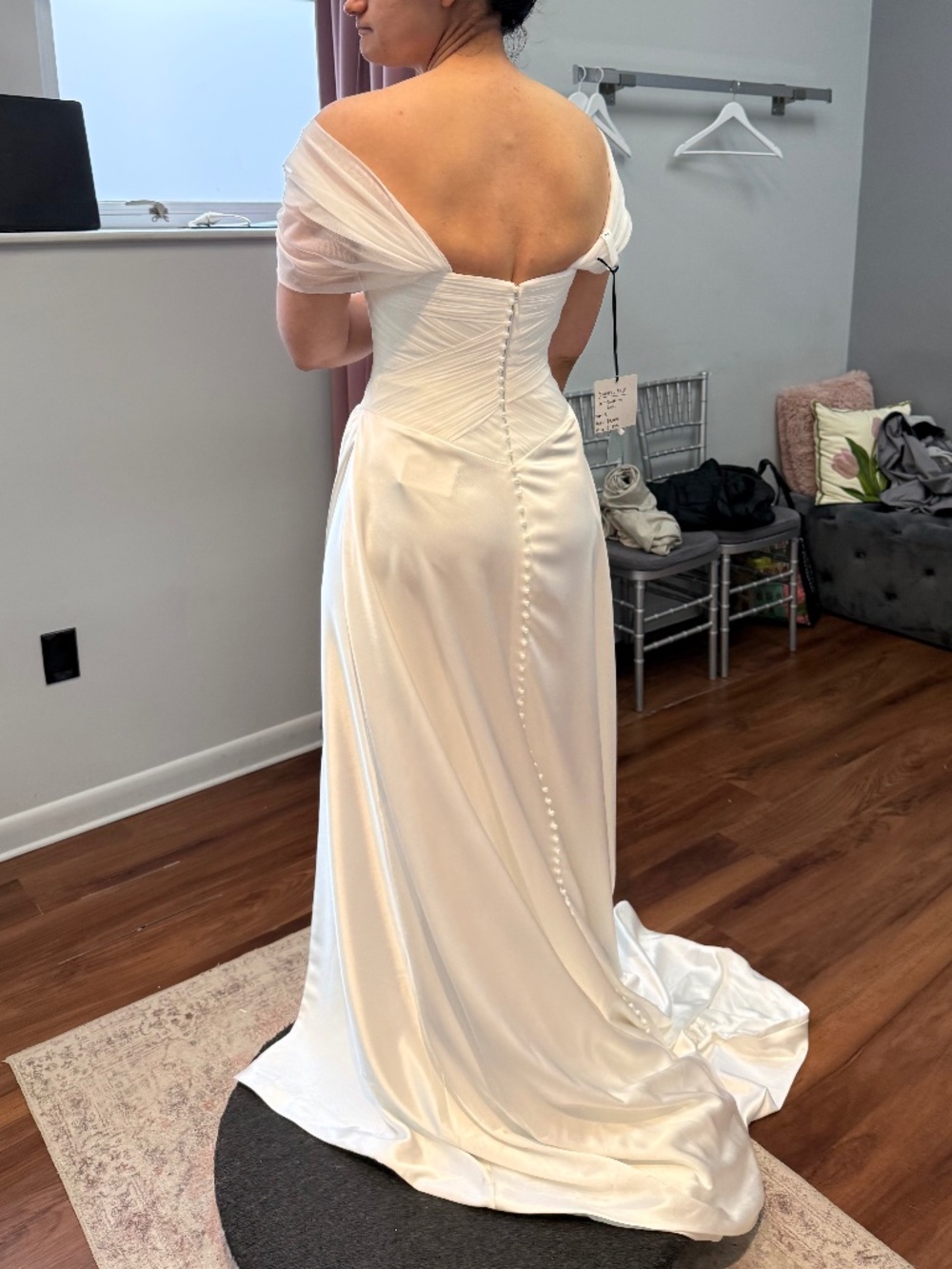 Hera Couture Lou Basque Waist Wedding Dress - Picture 4 of 6